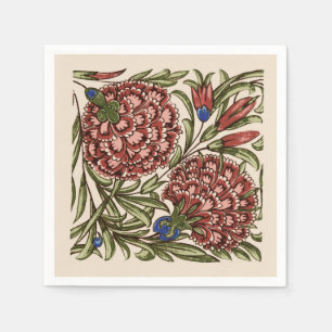 Serviette En Papier Carnation Carrelage Fleur Antique Art Rustique