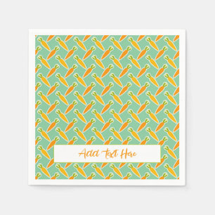 Serviette En Papier Carottes de lapin de Pâques Texte personnalisé Jar