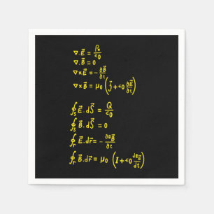 Serviette En Papier Carré de formule physique Invitation Sticker