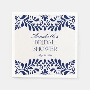 Serviette En Papier Carreaux bleu Talavera Espagne Fiesta Fête des mar