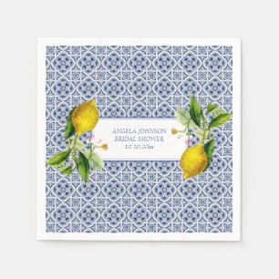 Serviette En Papier Carreaux de citron de la côte d'Amalfi Italie Noms
