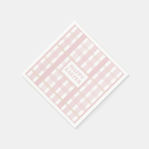 Serviette En Papier Carreaux rose mélange