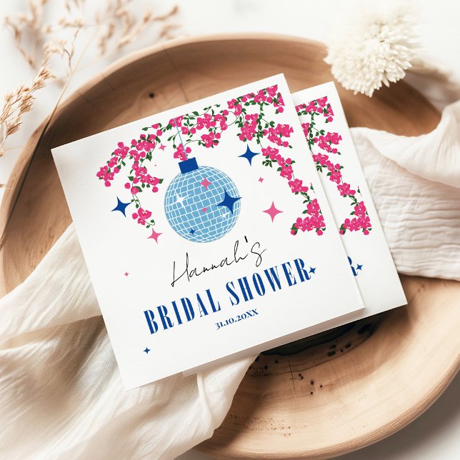 Serviette En Papier Carrelage bleu Santorin Mariée à thème grec/espagn (Créateur téléchargé)