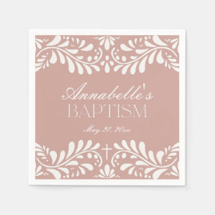 Serviette En Papier Carrelage Talavera rose Espagne Fiesta Baptême