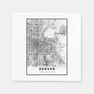 Serviette En Papier Carte de Denver