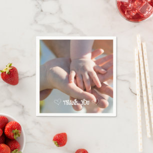 Serviette En Papier Carte de la typographie personnalisée