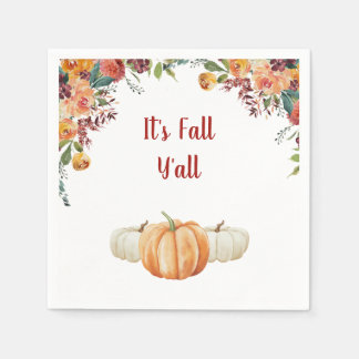 Serviette En Papier Carte de réponse RSVP Citrouille Fall Little