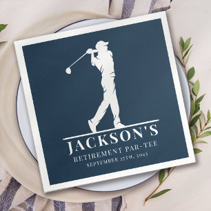 Serviette En Papier Carte de retraite à thème de la Marine Golf
