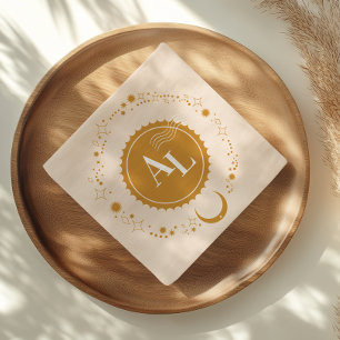 Serviette En Papier Carte d'embarquement Destination Mariage cosmique