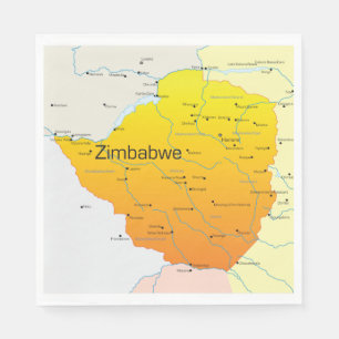 Serviette En Papier Carte des serviettes de papier du Zimbabwe