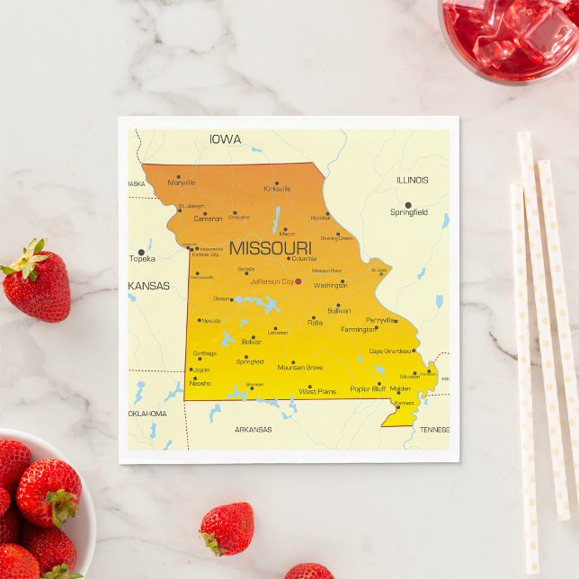 Serviette En Papier Carte Du Missouri (Créateur téléchargé)