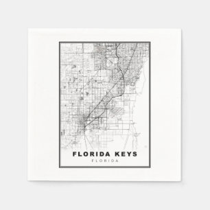 Serviette En Papier Carte Florida Keys