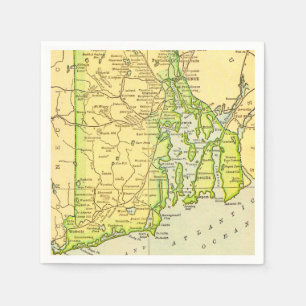 Serviette En Papier Carte postale de Rhode Island