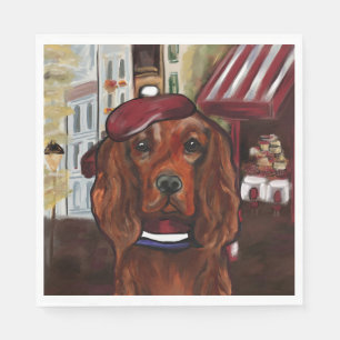 Serviette En Papier Carte postale Setter Rouge Irlandais