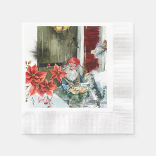 Serviette En Papier Cartes de Noël traditionnelles