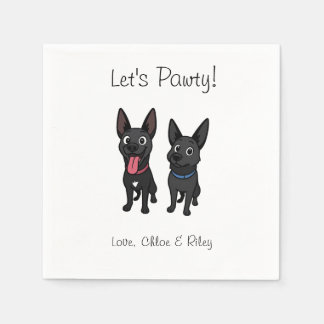 Serviette En Papier Cartoon Pet cocktail serviette