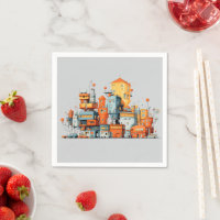 Cartoon Ville Colorful Animé gris Arrière - plan