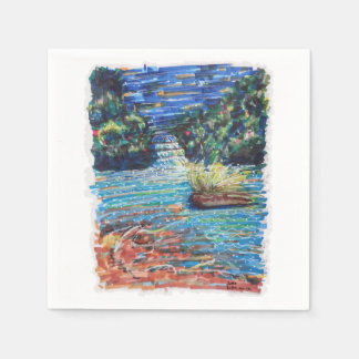 Serviette En Papier Cascade colorée