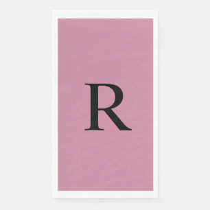 Serviette En Papier Cashmere Rose rose Monogramme Papier serviette d'h