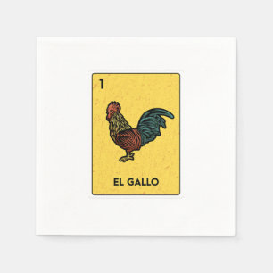 Serviette En Papier Casino mexicain Lottery Bingo Gamer Card