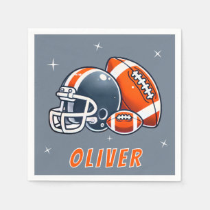 Serviette En Papier Casque de balle de football Caricature fête d'anni