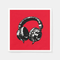 Casque de musique noir pour danse DJ fête d'annive