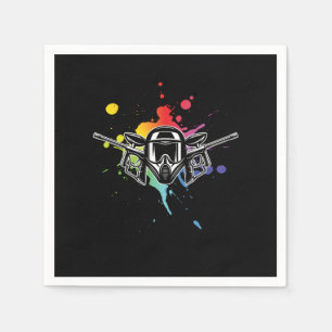 Serviette En Papier Casque de Paintball Joueur de Paintball Marqueur C
