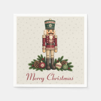 Serviette En Papier Casse-noix de Noël nordique avec ornement d'art fo