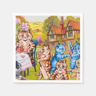 Serviette En Papier Cat Garden Party