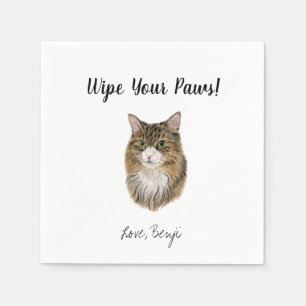 Serviette En Papier Cat Mariage Cocktail Napkins