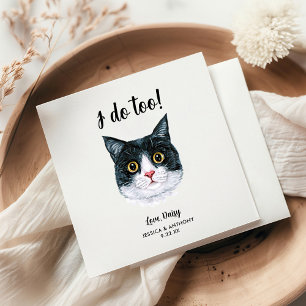Serviette En Papier Cat Mariage Cocktail Napkins