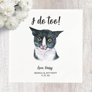 Serviette En Papier Cat Mariage Cocktail Napkins