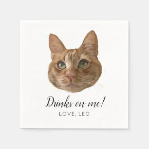 Serviette En Papier Cat Mariage Cocktail sur mesure Serviettes Boisson