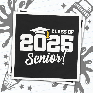 Serviette En Papier Catégorie de 2025 Diplômé Senior 2025