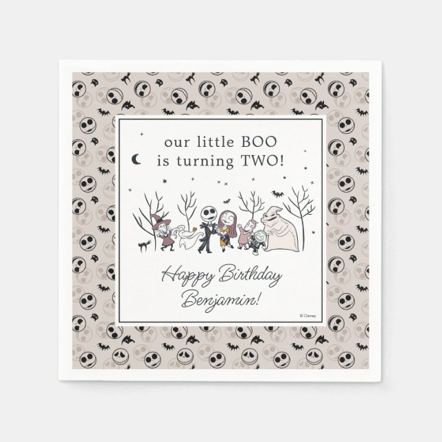 Serviette En Papier Cauchemar avant Noël Bow Crew Anniversaire (Devant)