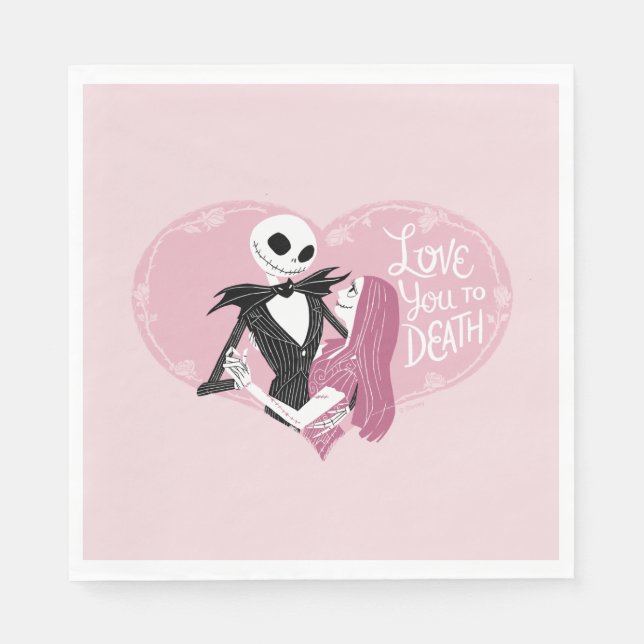 Serviette En Papier Cauchemar avant Noël | Je t'aime jusqu'à la mort (Devant)