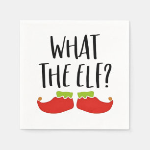 Serviette En Papier Ce que l'elfe drôle Noël Elfe Père Noël