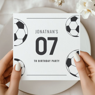 Serviette En Papier Célébration d'anniversaire numéro sept de ballon d