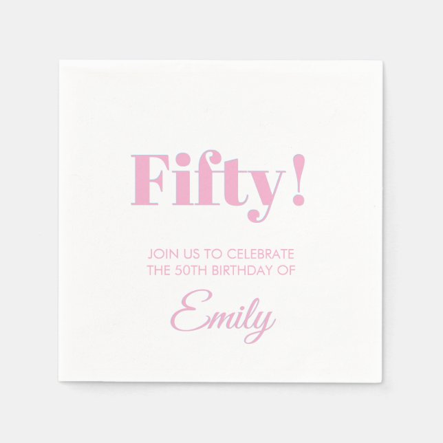 Serviette En Papier Célébration d'anniversaire personnalisable serviet (Devant)