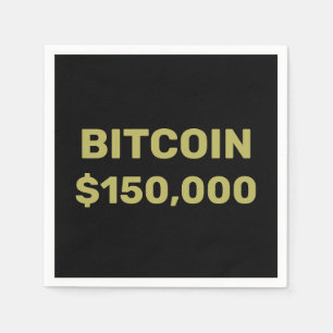 Serviette En Papier Célébration de Bitcoin à 150000