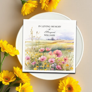 Serviette En Papier Célébration de la vie de fleurs sauvages à l'aquar