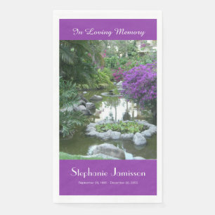 Serviette En Papier Célébration de la vie Scène tropicale Fleurs viole