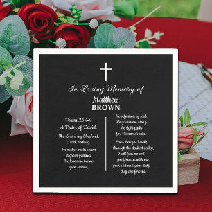 Serviette En Papier Célébration de la vie verset biblique funérailles