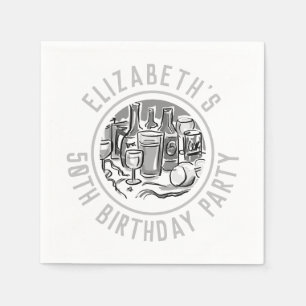 Serviette En Papier Célébration de l'âge 50e anniversaire