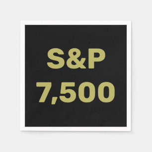 Serviette En Papier Célébration de l'indice boursier S&P 7 500