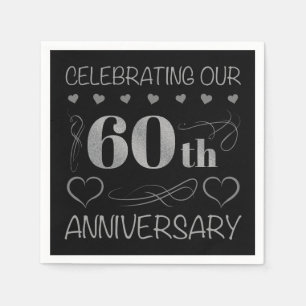 Serviette En Papier Célébration de notre 60e anniversaire