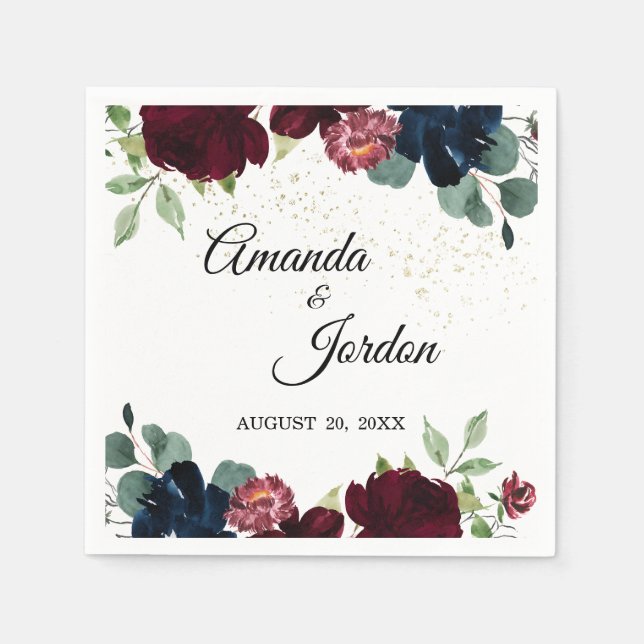 Serviette En Papier Célébration d'été Cocktail Mariage Napkin (Devant)