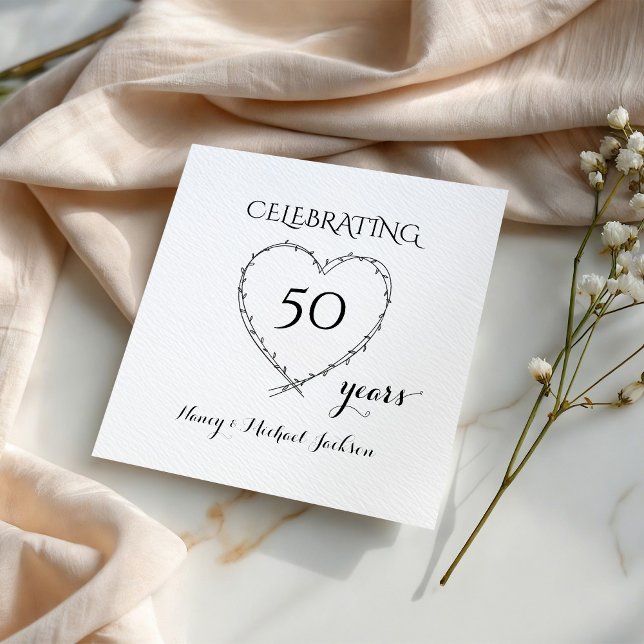 Serviette En Papier Célébration du 50e anniversaire avec couronne (Créateur téléchargé)