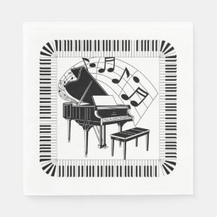 Serviette En Papier Célébration du Grand Piano Music