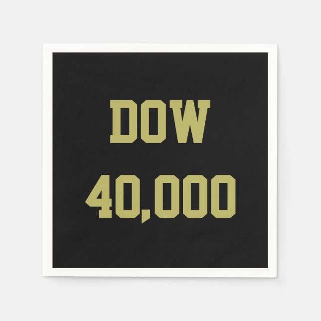 Serviette En Papier Célébration du marché Stock Dow 40000 (Devant)